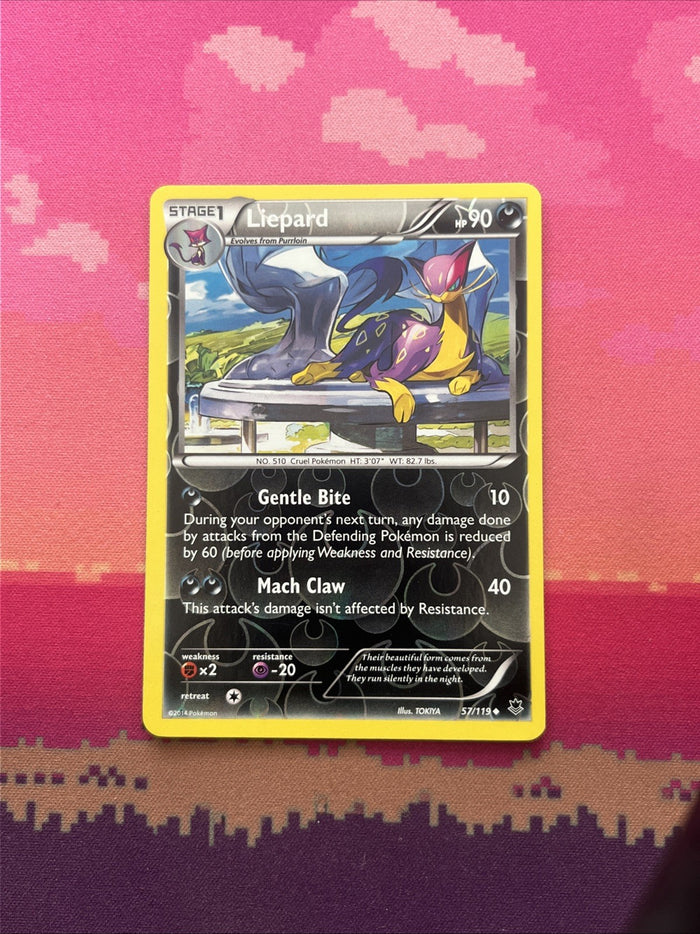 Pokemon Card Liepard Phantom Forces Reverse Holo Uncommon 57/119 NM
