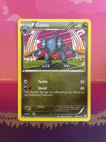 Pokemon Card Gabite Legendary Treasures Uncommon 95/113 NM