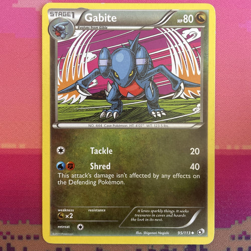 Pokemon Card Gabite Legendary Treasures Uncommon 95/113 NM