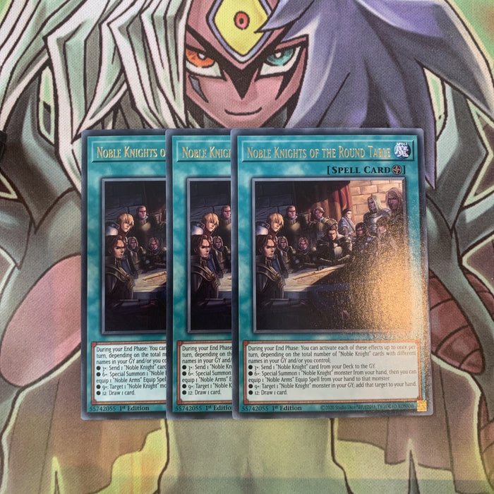 MAGO-EN086 x3 Noble Knights of the Round Table Rare Excellent Condition Yugioh
