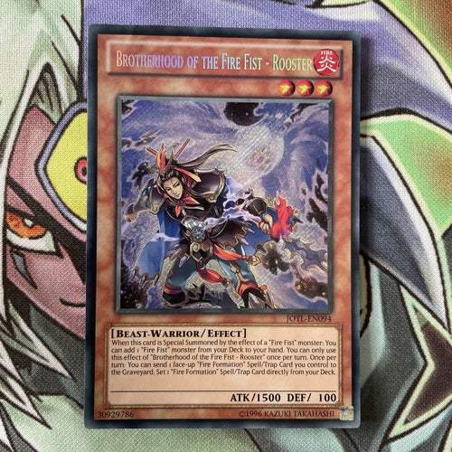 JOTL-EN094 Brotherhood Of The Fire Fist - Rooster Secret UNL Edition NM Yugioh