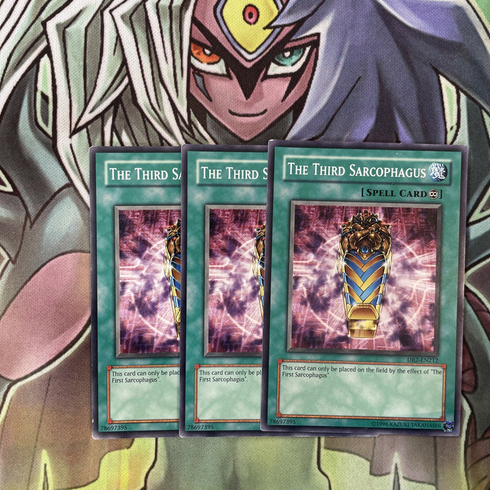 DR2-EN212 x3 The Third Sarcophagus Common Excellent Condition Yugioh
