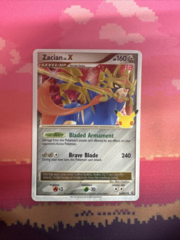Pokemon Card Zacian Lv. X SWSH135 Black Star Promo NM