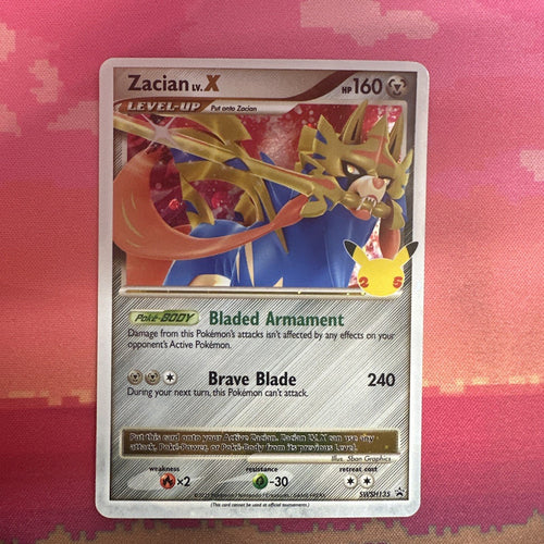 Pokemon Card Zacian Lv. X SWSH135 Black Star Promo NM