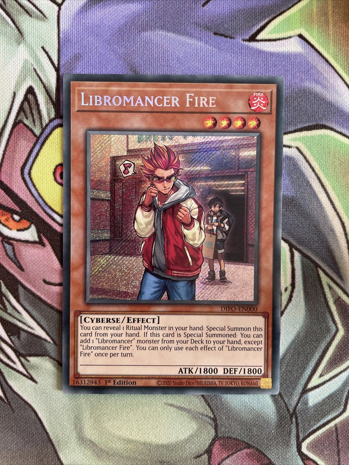 DIFO-EN000 Libromancer Fire Secret Rare 1st Edition NM Yugioh Card