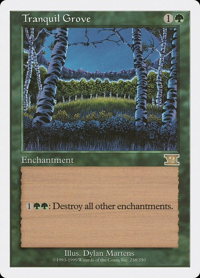 Tranquil Grove - Sixth Edition Rare Excellent Magic MTG