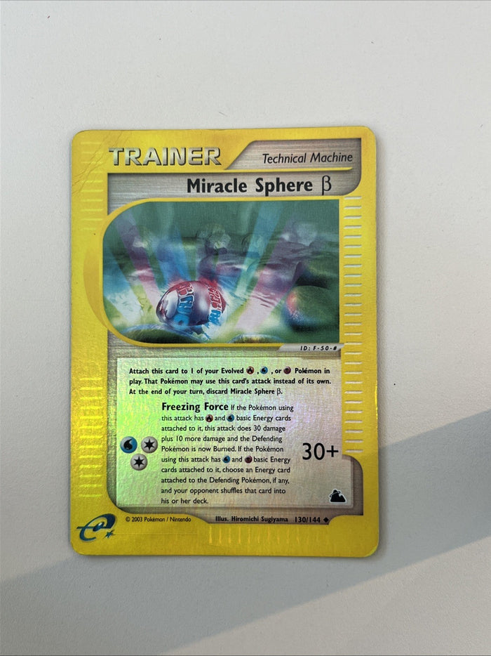 Pokemon Card Miracle Sphere Beta Skyridge Reverse Holo 130/144 Light Play