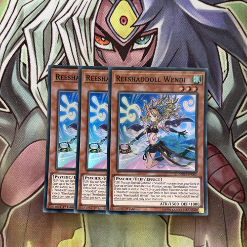 SDSH-EN002 x3 Reeshadddoll Wendi Super Rare Excellent Condition Yugioh