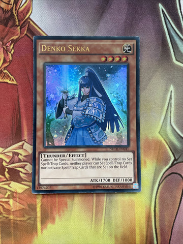 NECH-EN041 YuGiOh Denko Sekka Ultra Rare UNL Edition LP