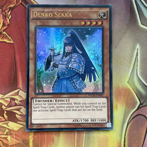 NECH-EN041 YuGiOh Denko Sekka Ultra Rare UNL Edition LP