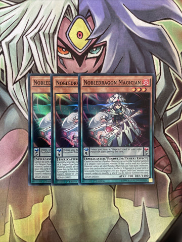 SDMP-EN003 x3 Nobledragon Magician Super Rare Excellent Condition Yugioh
