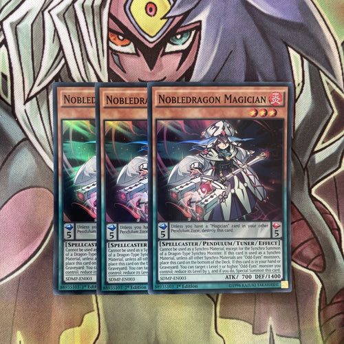 SDMP-EN003 x3 Nobledragon Magician Super Rare Excellent Condition Yugioh
