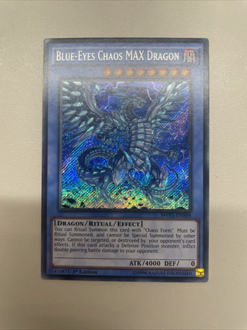 Blue-Eyes Chaos Max Dragon MVP1-ENS04 1st Edition Secret Rare Yugioh Card NM