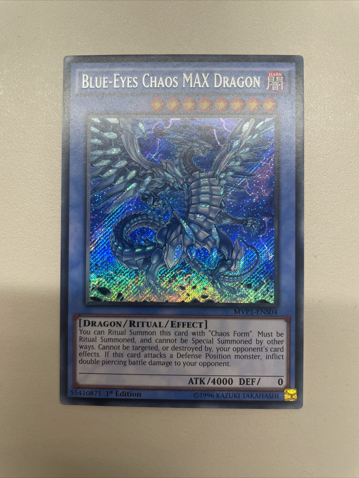 Blue-Eyes Chaos Max Dragon MVP1-ENS04 1st Edition Secret Rare Yugioh Card NM