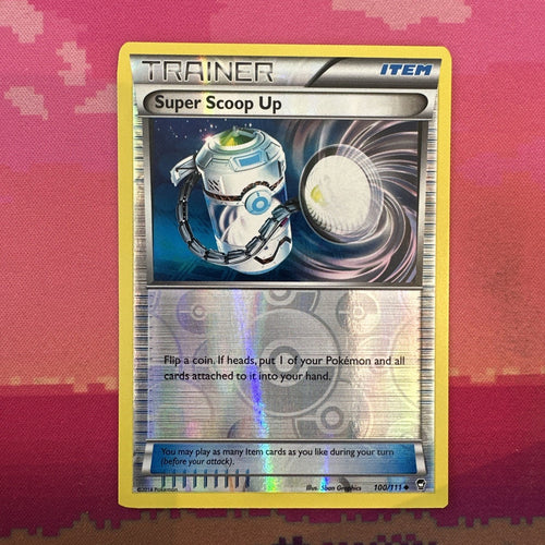 Pokemon Card Super Scoop Up Furious Fists Reverse Holo 100/111 Near Mint