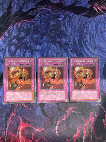 LOD-012 x3 Life Absorbing Machine Common - Unlimited Edition Yugioh