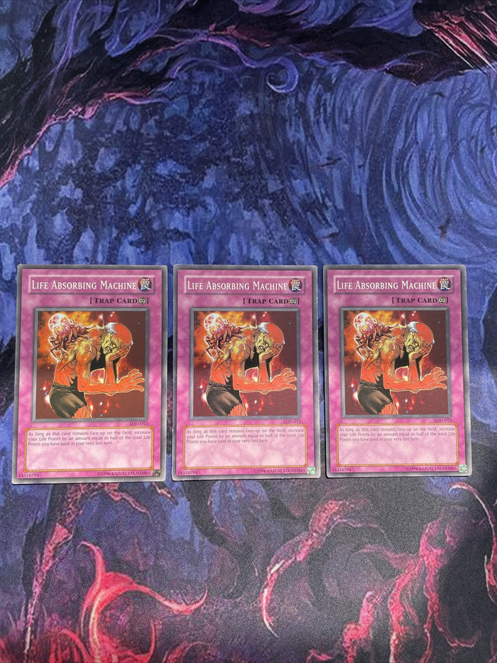 LOD-012 x3 Life Absorbing Machine Common - Unlimited Edition Yugioh