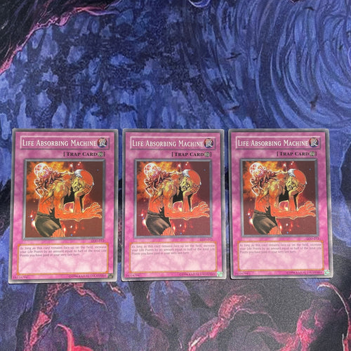 LOD-012 x3 Life Absorbing Machine Common - Unlimited Edition Yugioh