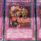 LOD-012 x3 Life Absorbing Machine Common - Unlimited Edition Yugioh