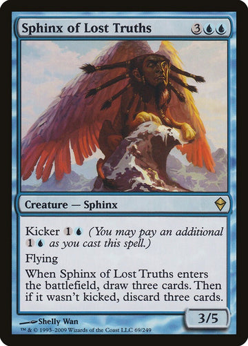 Sphinx Of Lost Truths - Zendikar Excellent Magic MTG