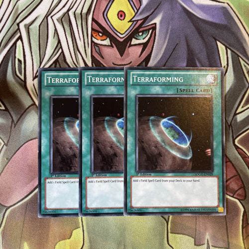 SDGU-EN029 x3 Terraforming Common Excellent Condition Yugioh