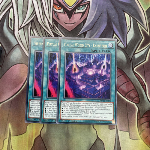 MP21-EN204 x3 Virtual World City - Kauwloon Rare Excellent Conditon Yugioh