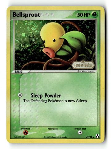 Pokemon Card Bellsprout Reverse Holo LP Legend Maker 49/92 (1)