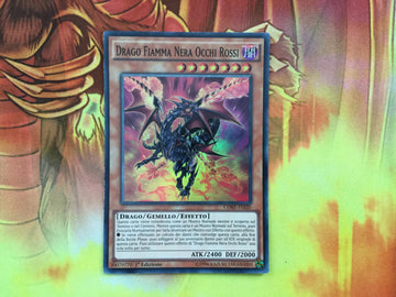 CORE-IT020 Yugioh 1st Edition Near Mint Red-Eyes Black Flare Dragon ITALIAN