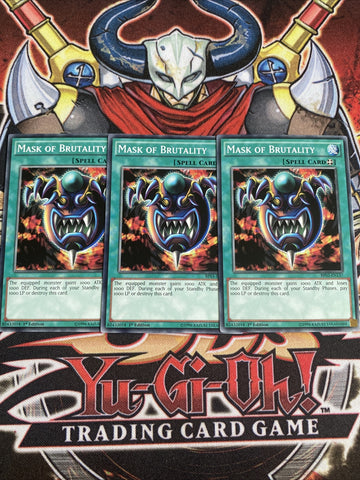 BP03-EN137 x3 Mask Of Brutality Yugioh Playset