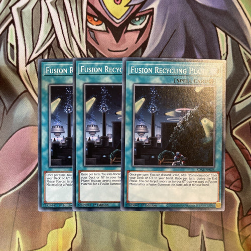 SDAZ-EN025 x3 Fusion Recycling Plant Common Excellent Condition Yugioh