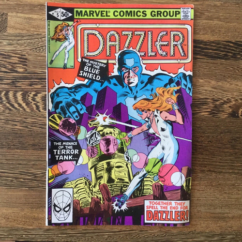 Comic - Dazzler #5 VF July 1981 The Mystery Of The Blue Shield Marvel Comics