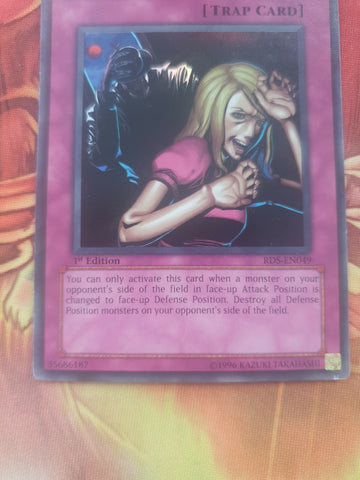 RDS-EN049 Tragedy Super Rare 1st Edition Near Mint Yugioh Card (back)