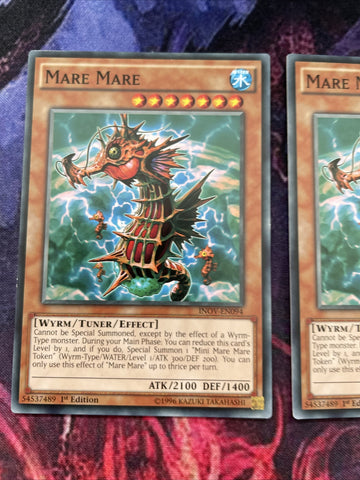 INOV-EN094 Yugioh Mare Mare 1st Edition PLAYSET (back)