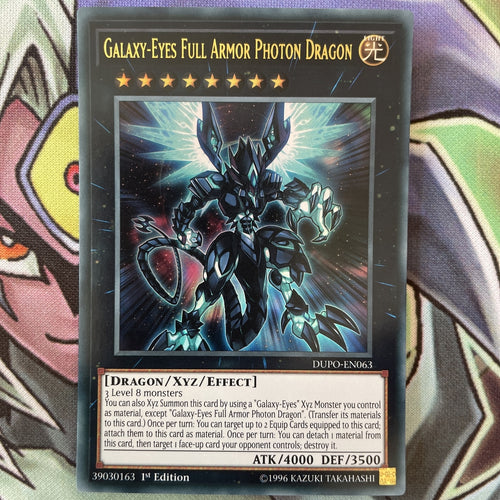 DUPO-EN063 Galaxy-Eyes Full Armor Photon Dragon 1st Edition NM Yugioh Card