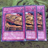 DB2-EN244 x3 Dark Coffin Common Yugioh Cards Mint 1st Edition New