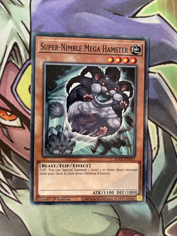 EGO1-EN011 Super-Nimble Mega Hamster Common 1st Edition NM Yugioh Card
