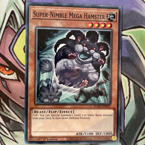 EGO1-EN011 Super-Nimble Mega Hamster Common 1st Edition NM Yugioh Card