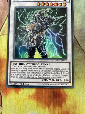 HSRD-EN034 PSY-Framelord Zeta Super Rare 1st edition Mint YuGiOh Card (back)