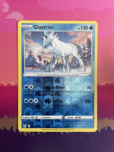 Pokemon Card Glastrier Lost Origin Reverse Holo Rare 051/196 Near Mint