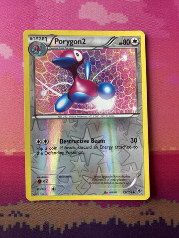 Pokemon Card Porygon2 Plasma Blast Reverse Holo 73/101 Near Mint