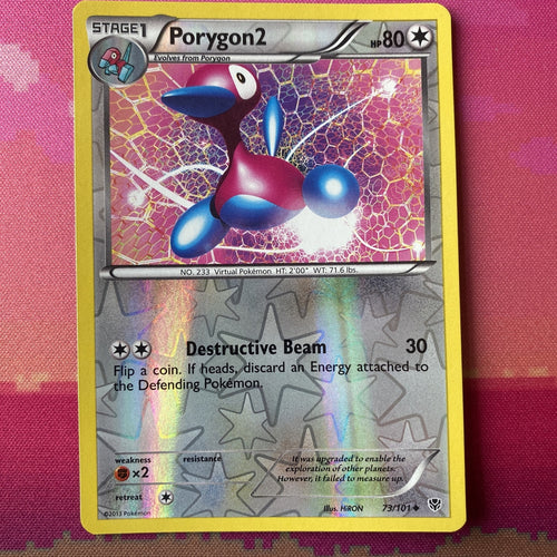 Pokemon Card Porygon2 Plasma Blast Reverse Holo 73/101 Near Mint
