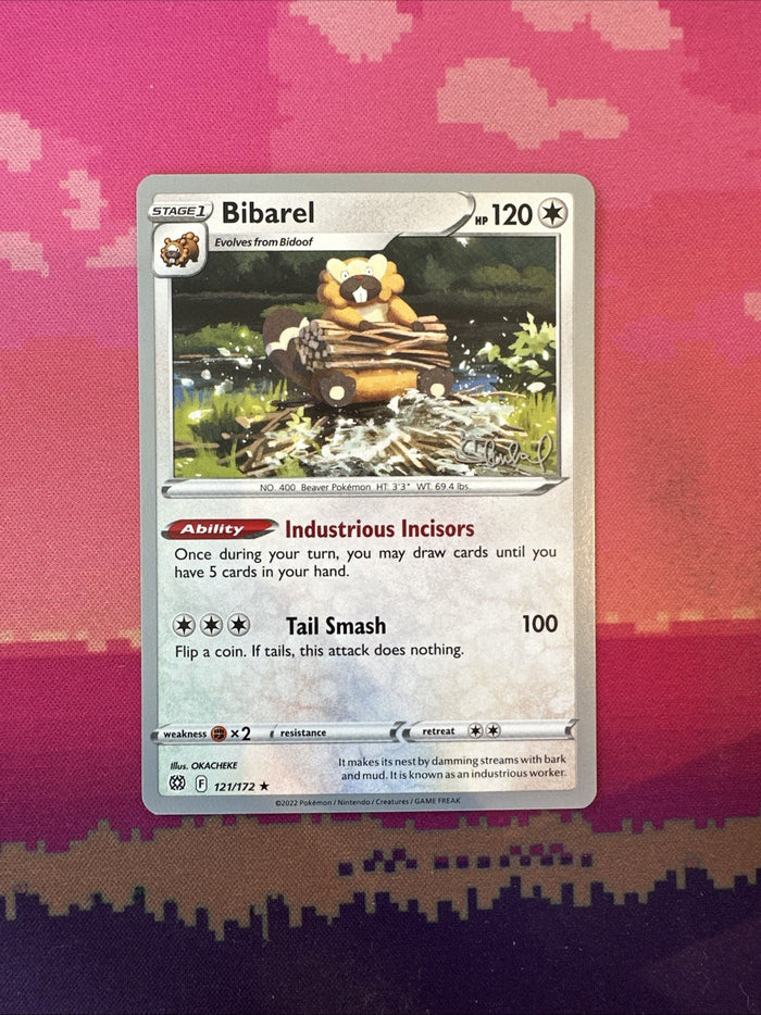 Pokemon Card Bibarel World Championships 2022 Rare 121/172 Near Mint