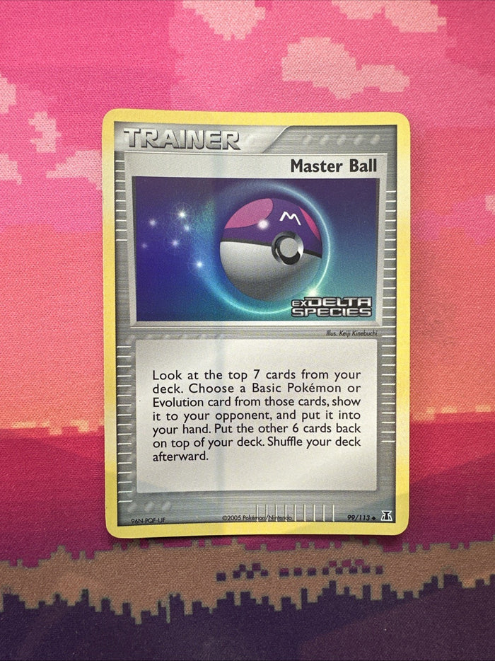 Pokemon Card Master Ball ex Delta Species Reverse Holo STAMPED 99/113 Near Mint