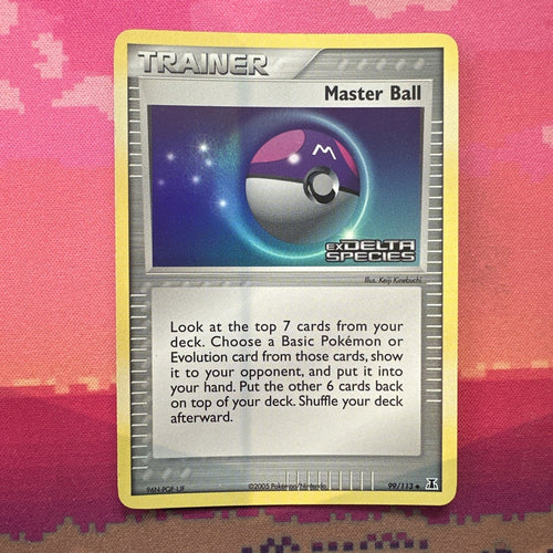 Pokemon Card Master Ball ex Delta Species Reverse Holo STAMPED 99/113 Near Mint