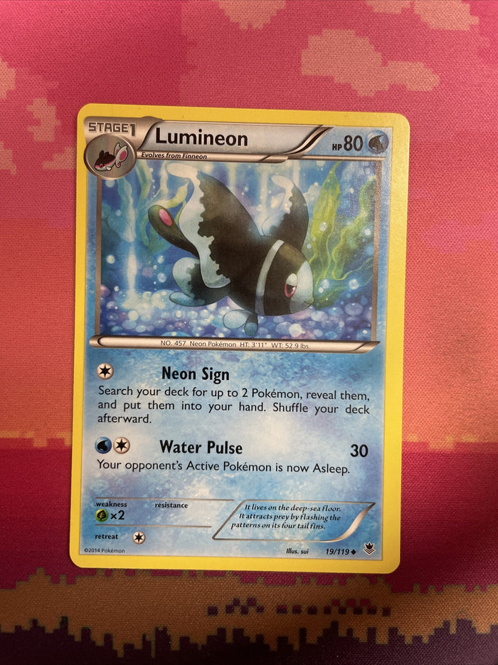 Pokemon Card Lumineon Phantom Forces Uncommon 19/119 Near Mint
