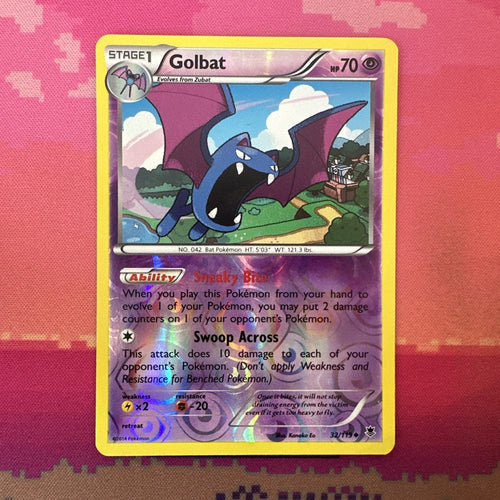 Pokemon Card Golbat Phantom Forces Reverse Holo Uncommon 32/119 NM