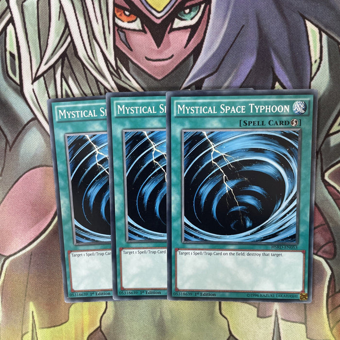 HSRD-EN053 x3 Mystical Space Typhoon Common Excellent Condition Yugioh
