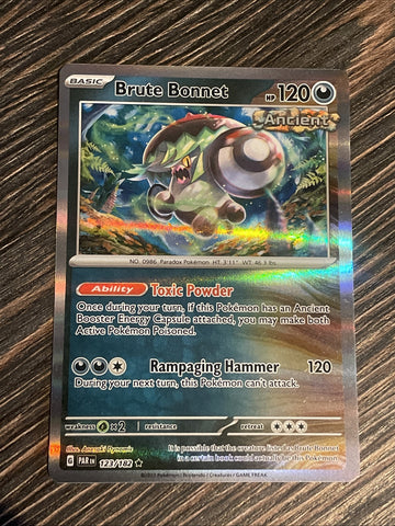 Brute Bonnet 123/182 - Holo Rare - Paradox Rift - Pokemon Card - Pack Fresh