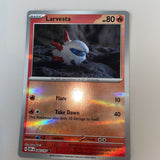 Pokemon Card Larvesta MISPRINT HOLO + REVERSE In ONE Obsidian Flames Near Mint