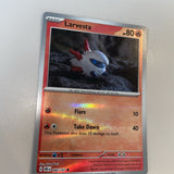 Pokemon Card Larvesta MISPRINT HOLO + REVERSE In ONE Obsidian Flames Near Mint